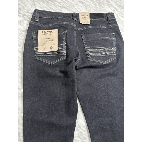 Kenneth Cole Slim Fit Reaction Jeans Mens 32 x 30 Gray Pewter Stretch Tapered - Picture 5 of 9